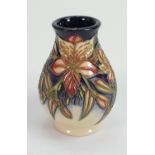 Moorcroft Peruvian Lily Patterned Vase: factory seconds , height 13cm