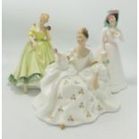 Royal Doulton Lady Figures: Julia HN2706, My Love Hn2339 & seconds Paula HN2906(3)