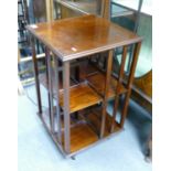 Mahogany Revolving Bookcase: height 78cm