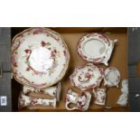 A collection of Masons Mandalay Red patterned items to include: large fruit bowl, dressing table