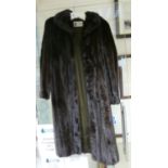 One Ranch Mink Fur 3/4 length Coat: approx size 10/12: valuation of £3000 dated 1983 by Mister Monty