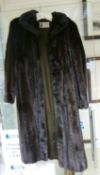 One Ranch Mink Fur 3/4 length Coat: approx size 10/12: valuation of £3000 dated 1983 by Mister Monty