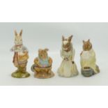 Beswick Beatrix Potter Figures: Peter with Postbag, Old Mr Bouncer, Chippy Hackie & Royal Doulton