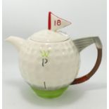 Woods Potters of Burslem Golf Theme Novelty Teapot: height 20cm