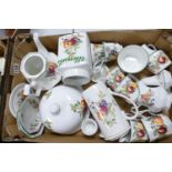 A large collection of floral decorated Tea & Kitchen ware: