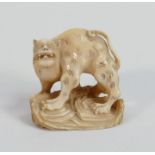 19th Century Chinese Carved Ivory Mythical Beast: height 4cm