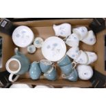 A mixed collection of items to include: Wedgwood Ice Rose & Royal Doulton April Showers patterned