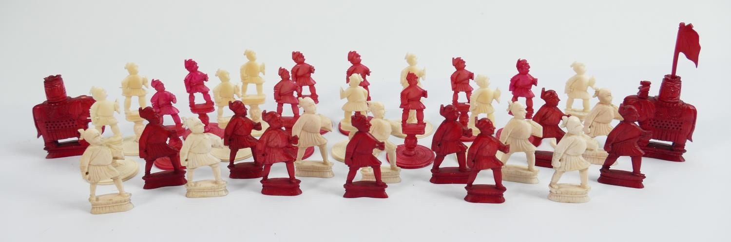 A collection of early Bone Chess Pieces: tallest 5cm , Damages noted, Please Study images as no