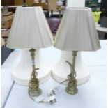 Two Modern Table Lamps: together with 2 additional shades(4)