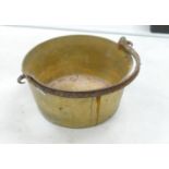Large brass Jam Pan: diameter 29.5cm