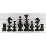 A collection of Early 20th Century Wooden Incomplete Chess Pieces: please see images for size and