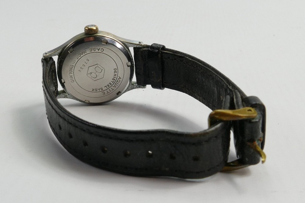 Rotary 1940/50s Super Sports stainless steel wristwatch: Mechanical movement with leather strap, - Image 2 of 3