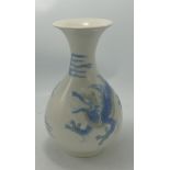 Lladro Vase Embossed with Dragon Decoration: height 26cm