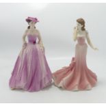 Coalport Matt Age of Elegance figures: Evening Promenade & Sweet Surprise(2)