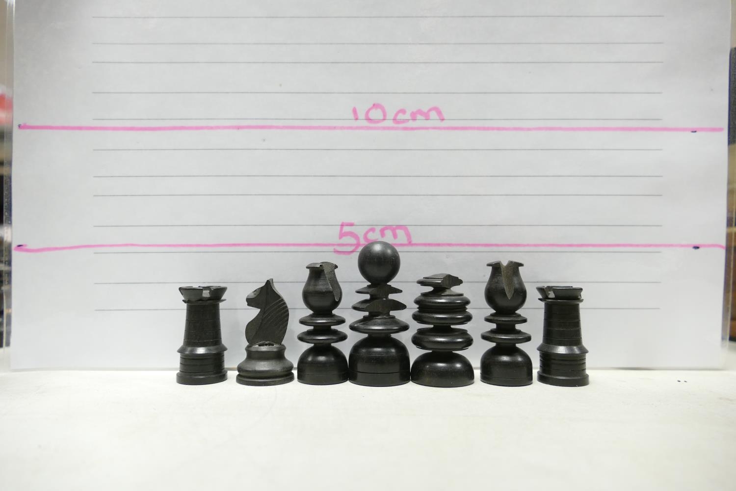 A collection of Early 20th Century Wooden Incomplete Chess Pieces: please see images for size and - Image 7 of 14