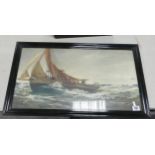 Framed Nautical Theme Print: 45 x 76cm