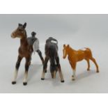 Beswick Foals to include: Large 836, Grazing 946 & palomino foal 1816(damaged ear)
