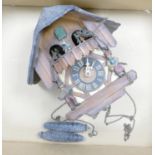 Decorative Wooden Cuckoo Clock: height of clock 28cm