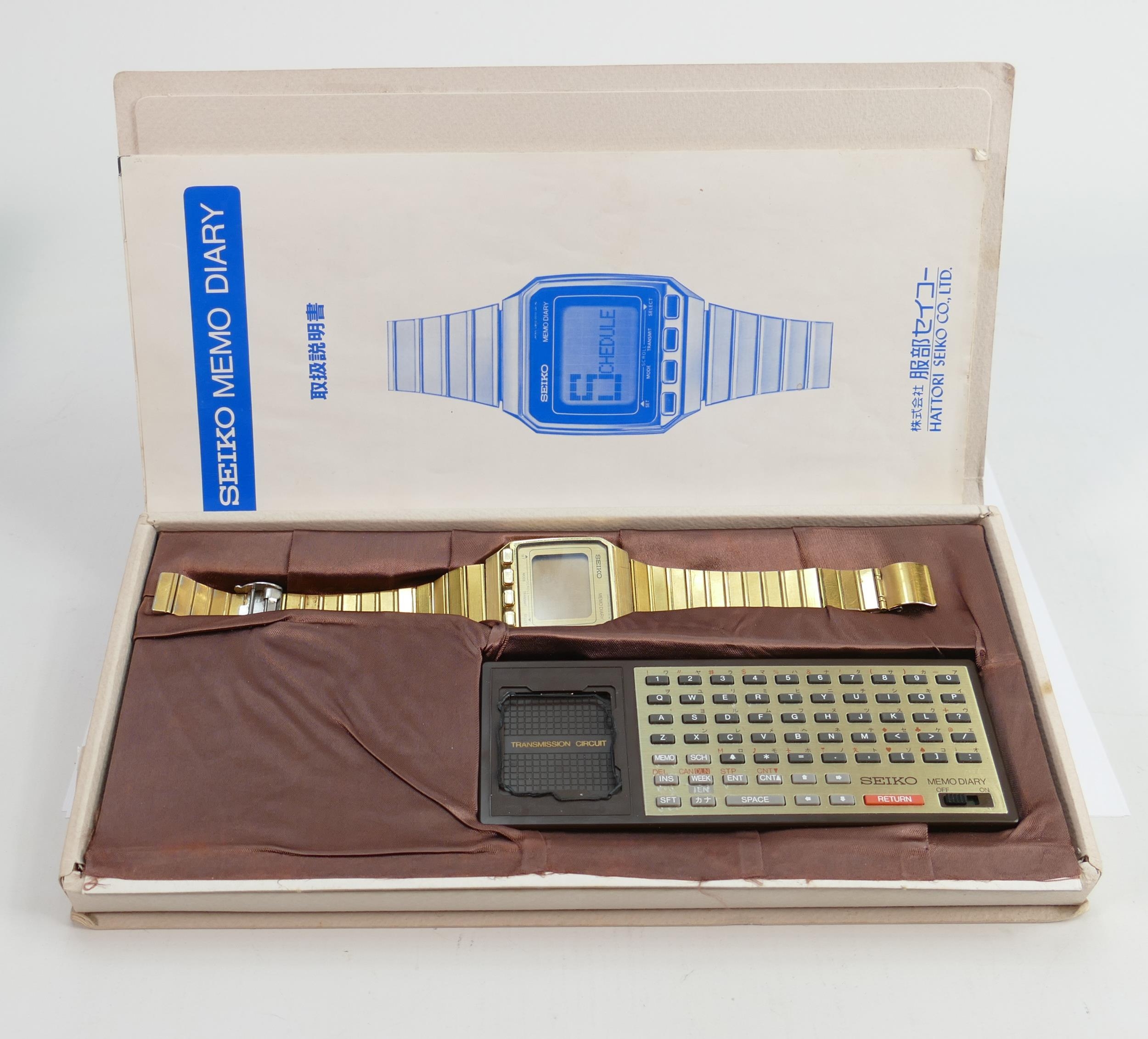 Boxed with instructions Seiko Memo Diary Retro Watch with Diary pad: sorry no battery to test but - Image 3 of 4