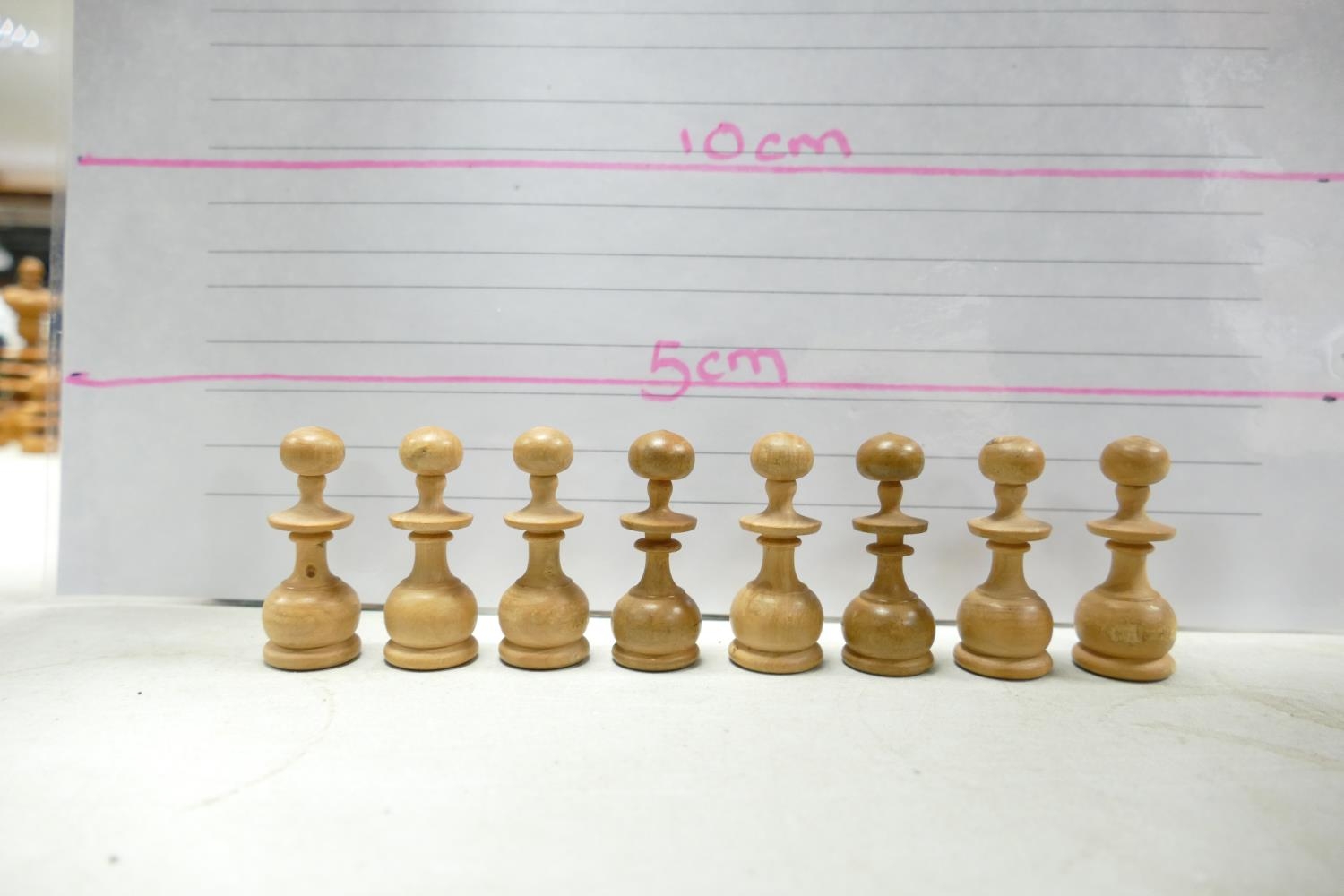 A collection of Early 20th Century Wooden Incomplete Chess Pieces: please see images for size and - Image 12 of 12