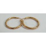 Large hoop earrings: Weight 1.9g, width 30mm.