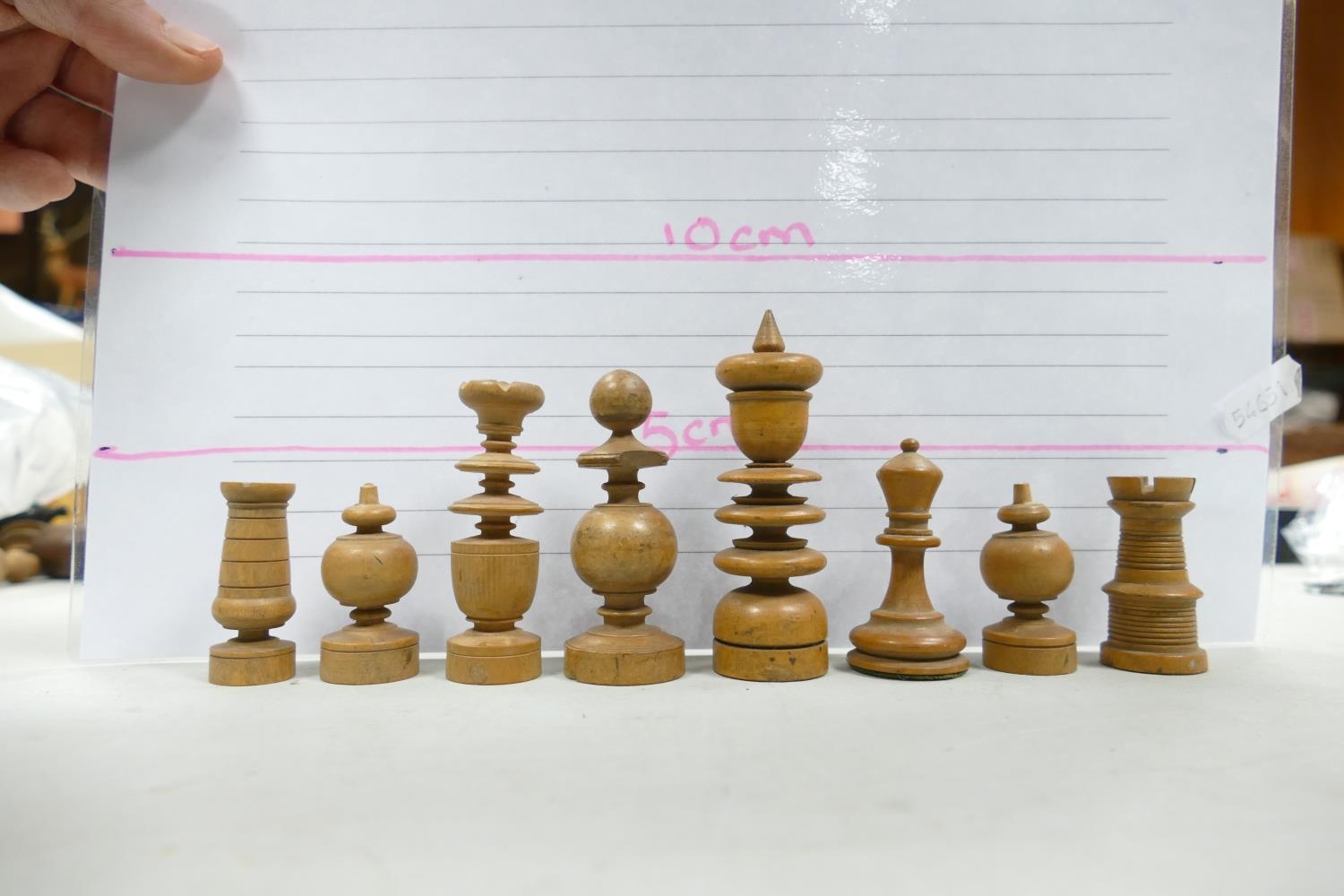 A collection of Early 20th Century Wooden Incomplete Chess Pieces: please see images for size and - Image 9 of 17