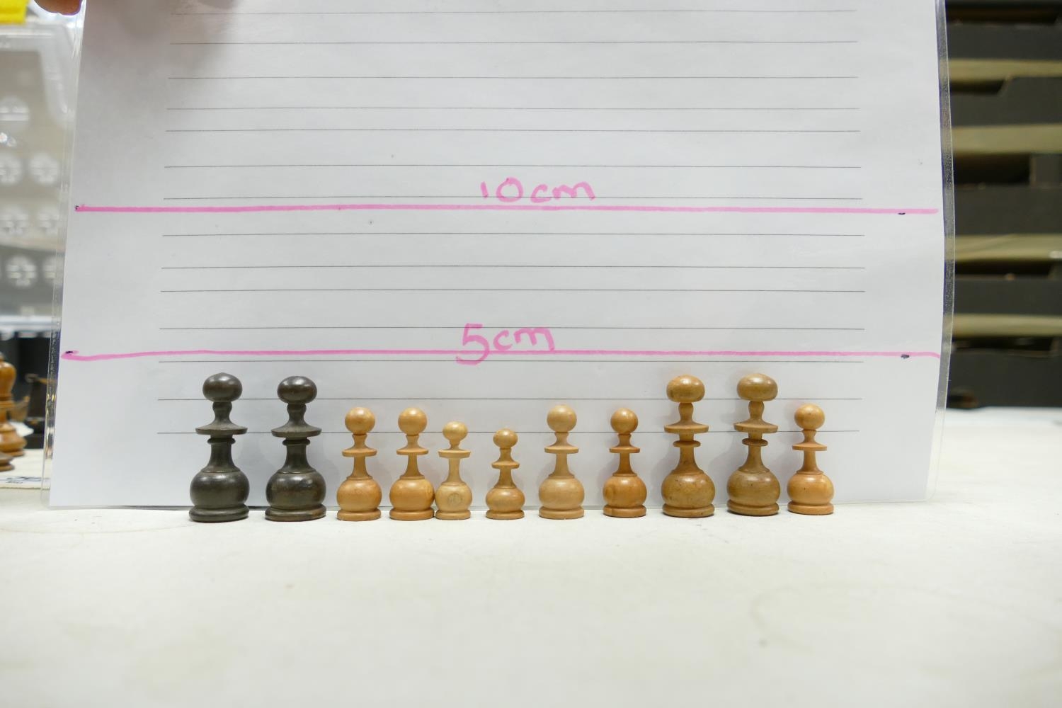 A collection of Early 20th Century Wooden Incomplete Chess Pieces: please see images for size and - Image 6 of 28