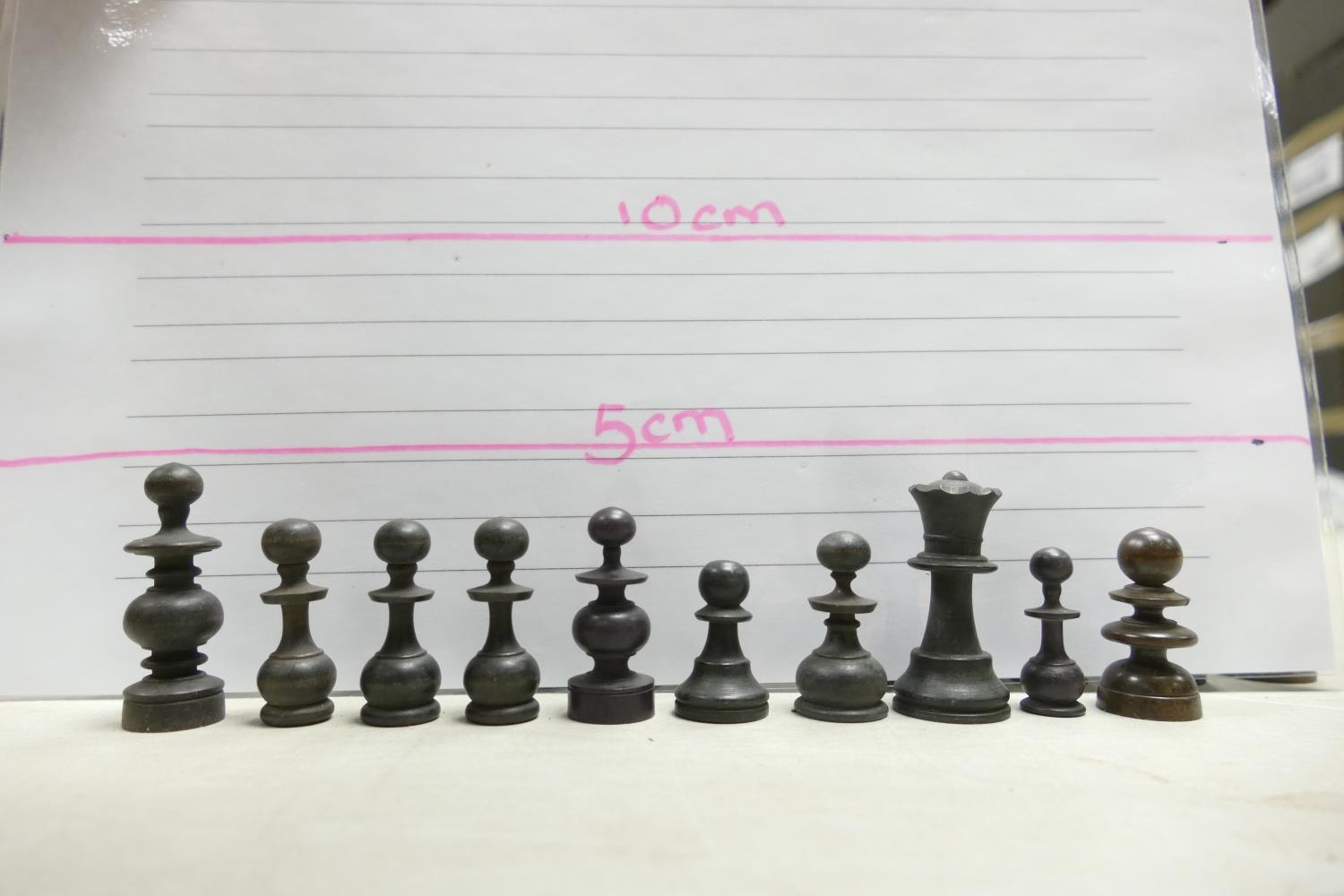 A collection of Early 20th Century Wooden Incomplete Chess Pieces: please see images for size and - Image 14 of 28