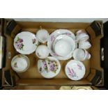 Colclough & Royal Imperial Branded Floral Tea ware: