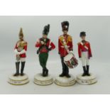 Micheal Sutty Limited Edition Figures: Royal Marines 1815, The Life Guards 1980, Fusiliers 1968 &