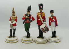 Micheal Sutty Limited Edition Figures: Royal Marines 1815, The Life Guards 1980, Fusiliers 1968 &