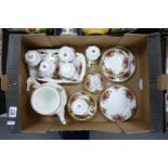 Royal Albert Old Country Rose Patterned Tea Ware: 22 piece, seconds