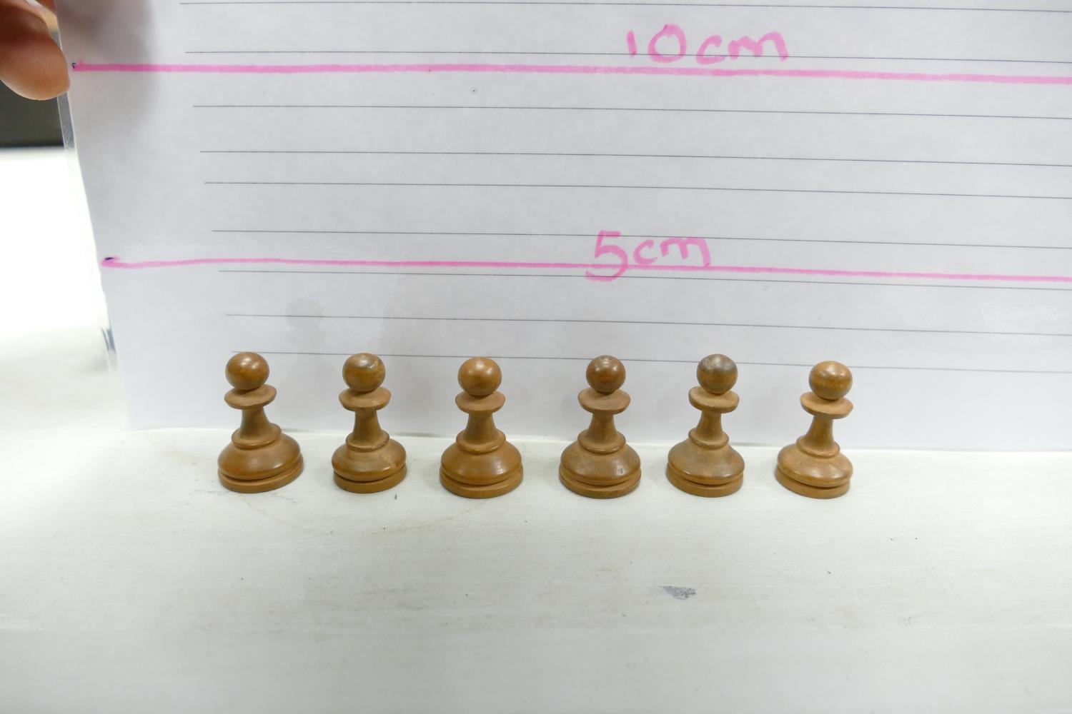 A collection of Early 20th Century Wooden Incomplete Chess Pieces: please see images for size and - Image 7 of 15