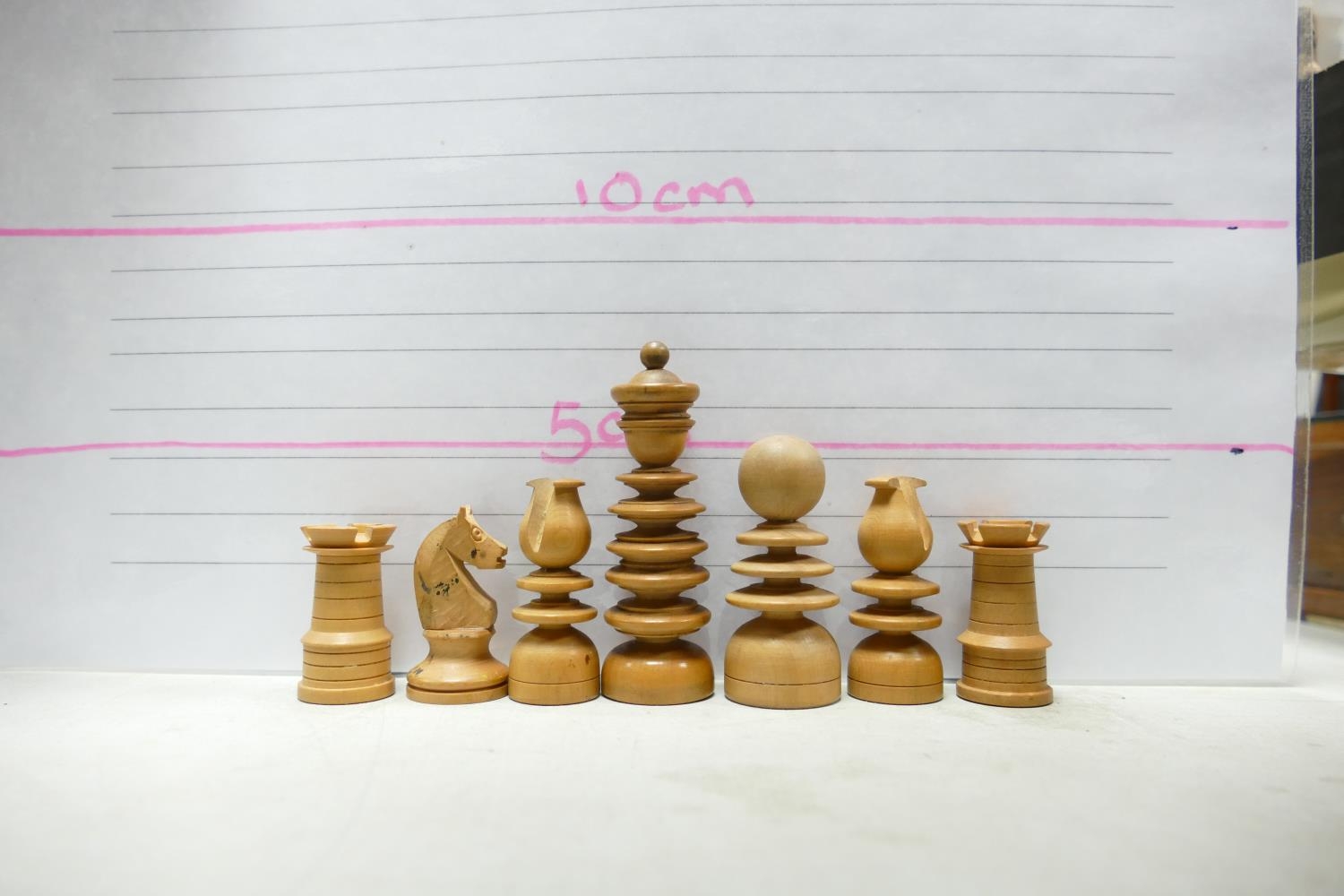 A collection of Early 20th Century Wooden Incomplete Chess Pieces: please see images for size and - Image 10 of 14