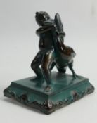 Believed to be a trial piece by Reg Johnson: Modelled after the bronze figure Boy & Goose, this is