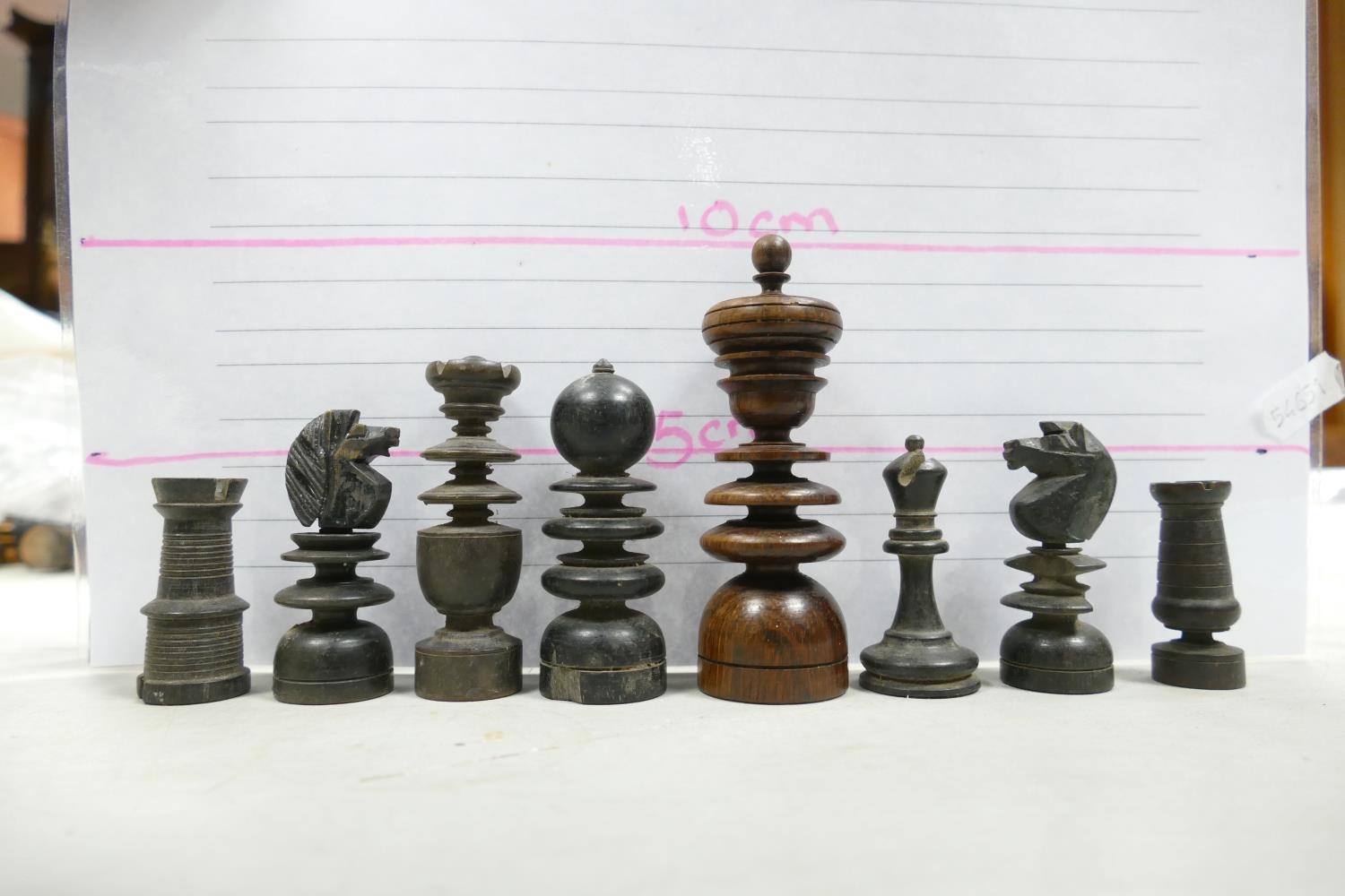 A collection of Early 20th Century Wooden Incomplete Chess Pieces: please see images for size and - Image 15 of 17