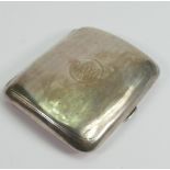 Silver cigarette case: Weight 82g.