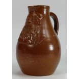 Signed Bellarmine Style Stoneware Face Jug: signed F Frechen, height 17cm