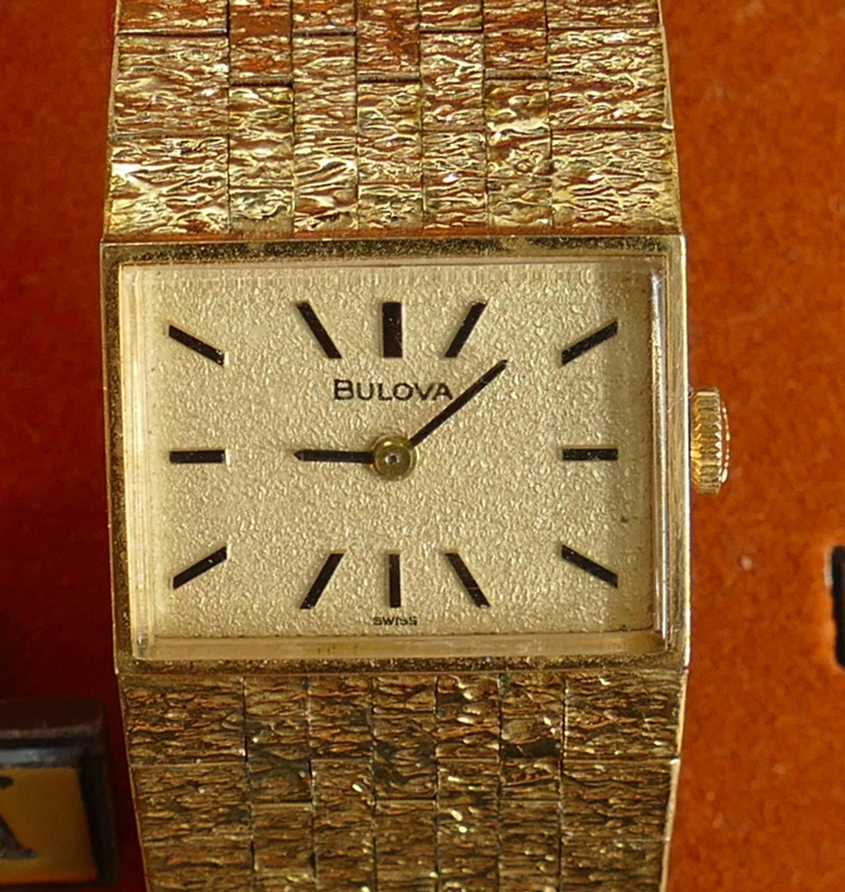 Ladies Bulova 1970s gold plated wristwatch: in ticking order, in original box. - Image 2 of 3