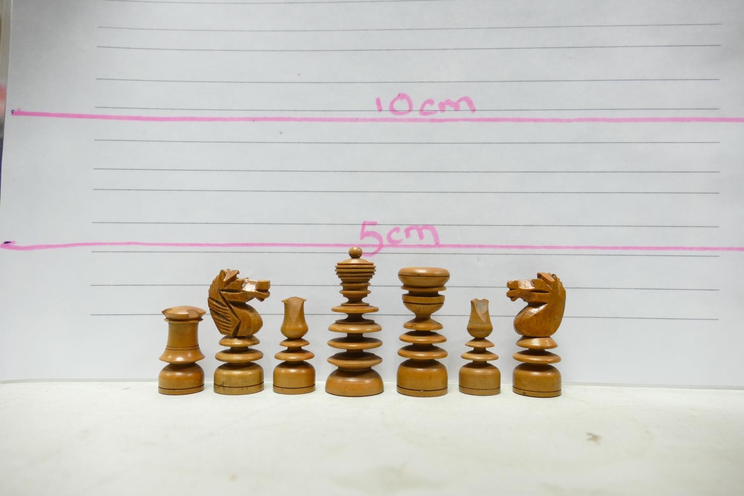A collection of Early 20th Century Wooden Incomplete Chess Pieces: please see images for size and - Image 9 of 14