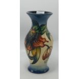 Moorcroft Anna Lilly Patterned Vase: silver lined seconds, height 19cm