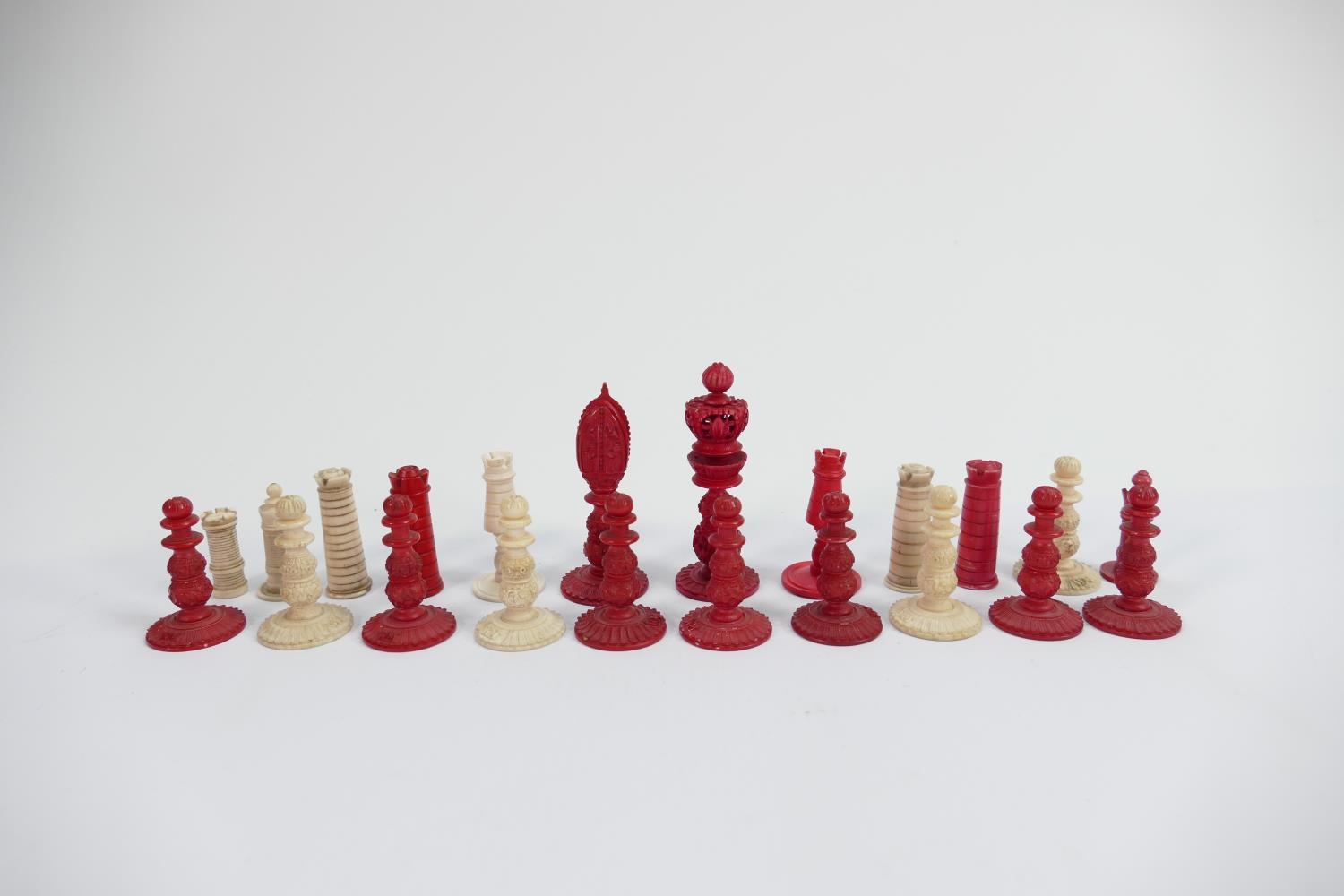 A collection of early Bone Chess Pieces: tallest 7.4cm ,Damages noted, Please Study images as no - Image 3 of 5