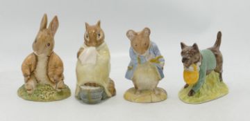 Royal Albert Beatrix Potter Figures: Chippy Hackee (seconds), Gentleman Mouse Made a Bow, Benjamin