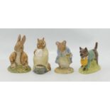 Royal Albert Beatrix Potter Figures: Chippy Hackee (seconds), Gentleman Mouse Made a Bow, Benjamin