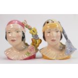 Kevin Francis limited edition character jugs Art Deco Girl with differing handles including: