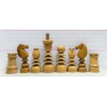 A collection of Early 20th Century Wooden Incomplete Chess Pieces: please see images for size and