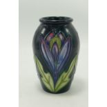 Moorcroft Crocus Patterned Vase: height 10.2cm