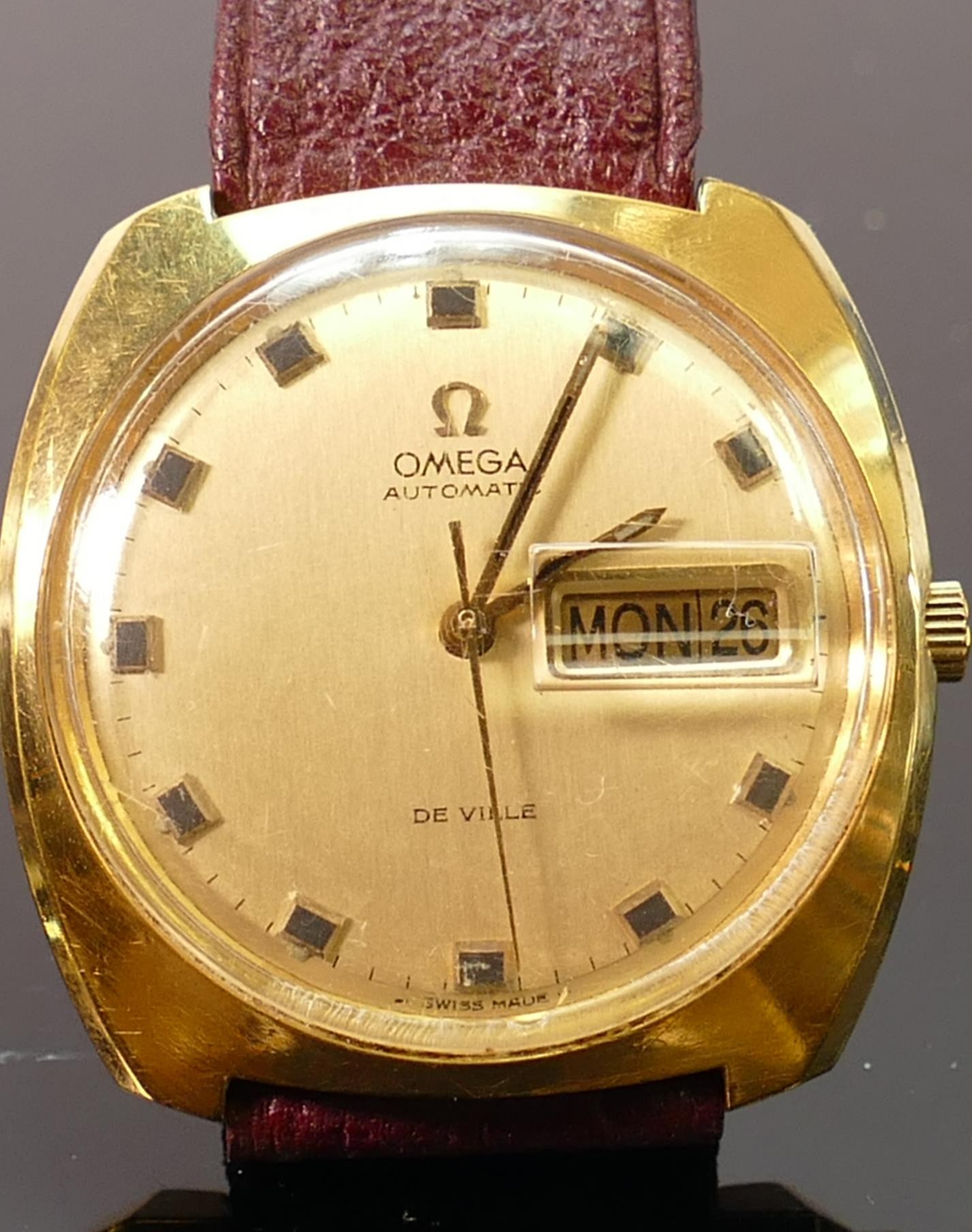 Omega De Ville Automatic Day Date gentlemans wristwatch: c.1970. 20 micron gold electroplated case - Image 3 of 3