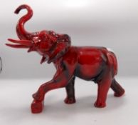 Peggey Davies Flambe Elephant: height 23cm