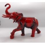 Peggey Davies Flambe Elephant: height 23cm